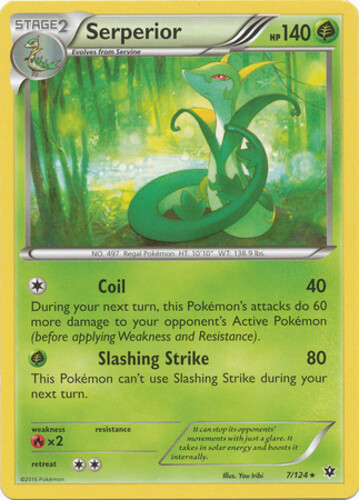 Serperior - 7/124 - Rare x1 - Lightly Played - XY Fates Collide - Picture 1 of 1