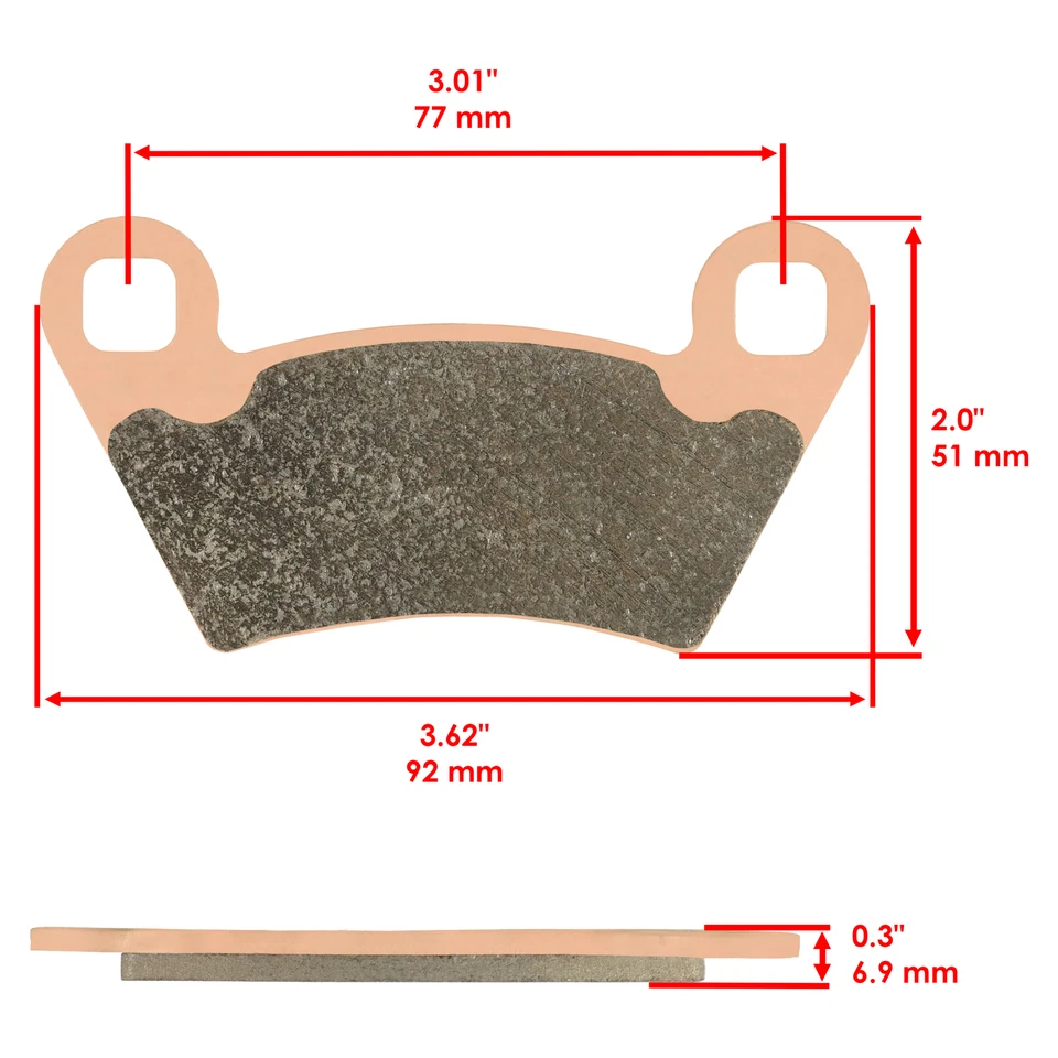 Brake Pads for Polaris Ranger Tm 700 2006 / Ranger XP 700 4X4 2005 2006 Foto 2 de 4