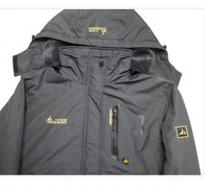 MOERDENG Men's Black, Sz Large Unco & Boror Winter Jacket Parka w/Removable Hood