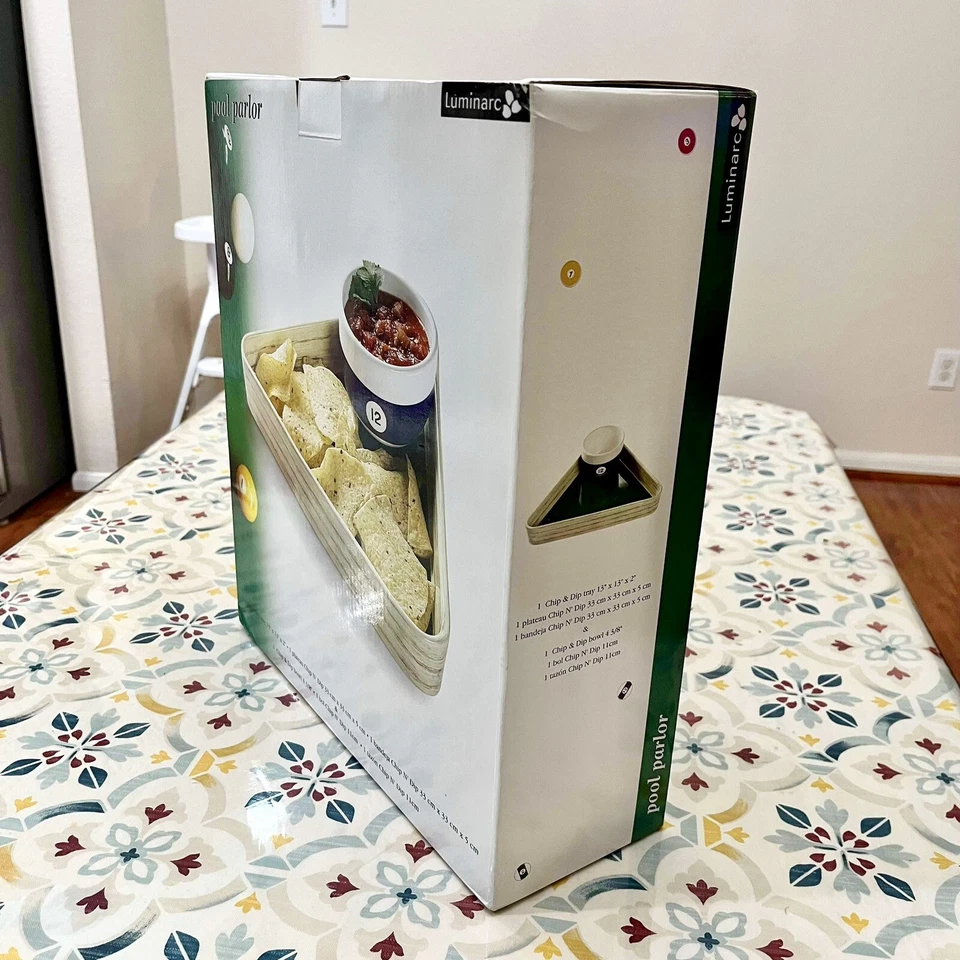 VTG Luminarc Pool Parlor Billiards Rack Chip & Dip Tray For Man Cave/Barware NEW - Image 2 of 3