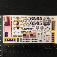 Clear 1:64 Waterslide Decal for Charger Camaro General Lee vs Grant