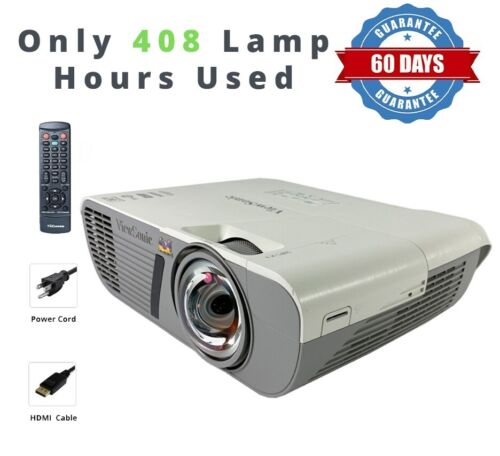 ViewSonic PJD6552LWS DLP Short Throw 3D HDMI Projector - Only 408 Hours Used! - Picture 1 of 9