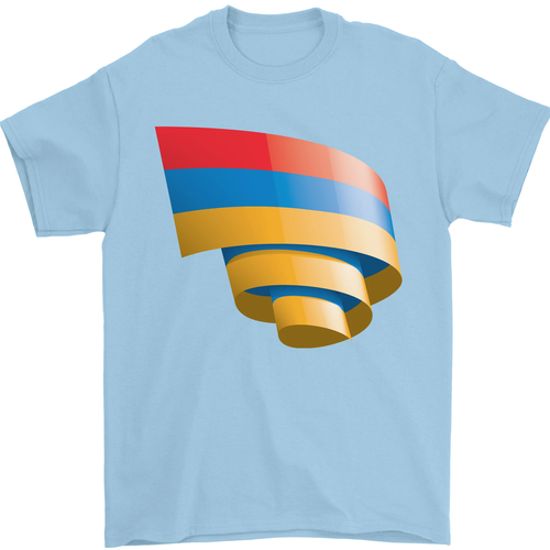 Curled Armenia Flag Armenian Day Football Mens T-Shirt 100% Cotton - Picture 7 of 105