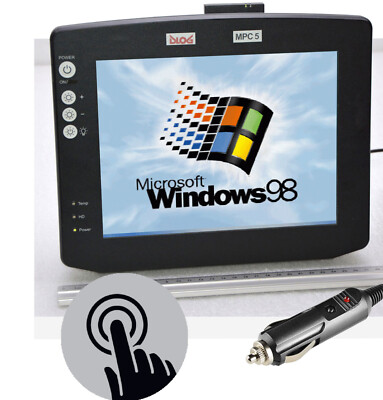 COMPUTER DLOG MPC5 10,4'' 26 cm TOUCHSCREEN FOR WINDOWS 98 2x RS-232 12V KFZ-3