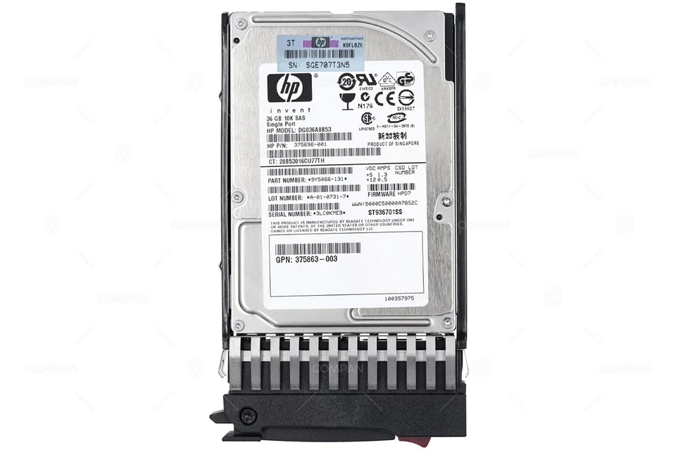 376596-001 HP 36GB 10K 3G SAS 2.5 SFF HOT-SWAP - Image 3 of 4