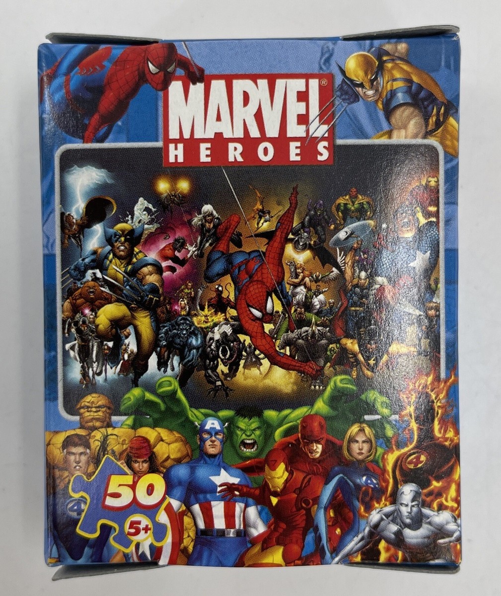 Petit Collage Superheroes Two-Sided 100 Piece Jigsaw Puzzle - 14x11.5 Inches, Ages 4+