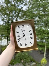 Reloj de escritorio suizo vintage SWIZA 8 15 joyas, reloj de cuerda en caja, sin probar