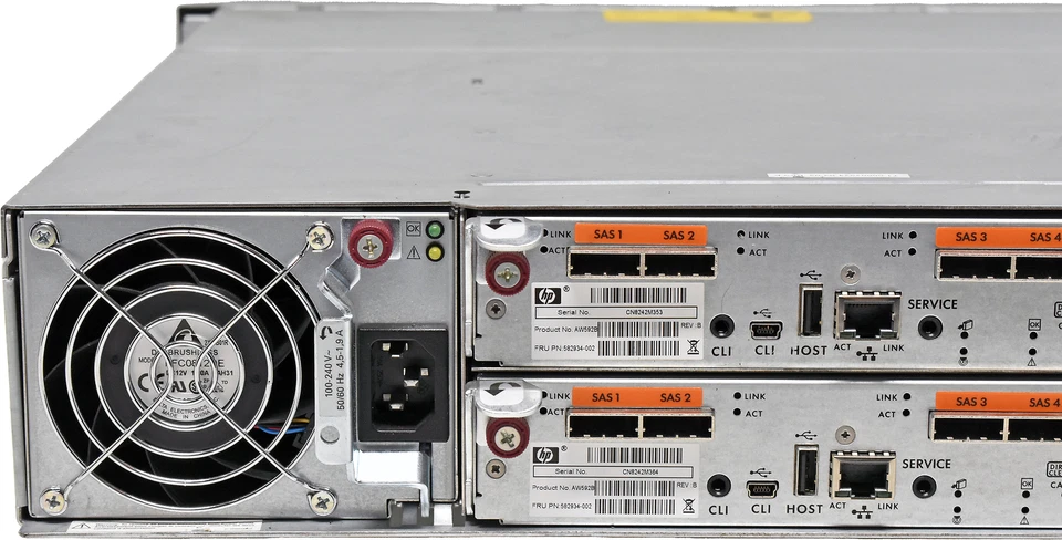 HP StorageWorks P2000 AW594B 2x Controller AW592B 24x SFF Bay 2x PSU no HDDs - Bild 4 von 4