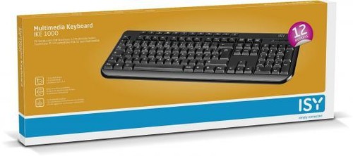 ISY IKE-1000 Kabelgebunden Tastatur USB Multimedia Keyboard Office DE QWERTZ - Zdjęcie 5 z 5