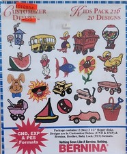  216 KID PACK BERNINA CUSTOMIZER DELUXE EMBROIDERY  FLOPPY DISKS