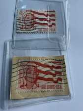 STAMP US SCOTT 1199  Girl Scouts USA  4 CENT 1962 X2 Stamps