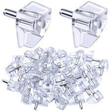 PAGOW 3mm 1/8 Inch Shelf Support Peg, Clear Cabinet Shelf Holders Pins, Metal...