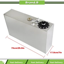 17 Gallon Silver Top-feed Aluminum Race Drift Fuel Cell Tank Level Sender 64L