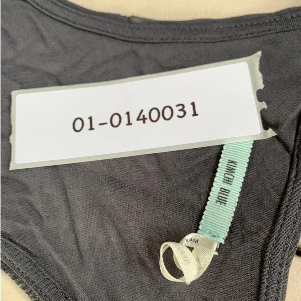 Urban Outfitters кимчи синий Майка женщин средний серый блестками спортивная спина Y2K - Изображение 3 из 4