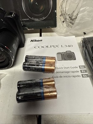 Nikon COOLPIX L340 20.2 MP Digital Camera - Black for sale online