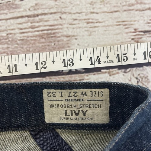 Diesel Livy Super Slim Straight Dark Blue Jeans Size 27 Inseam 28” Women’s Ladie - 第 8/13 張圖片