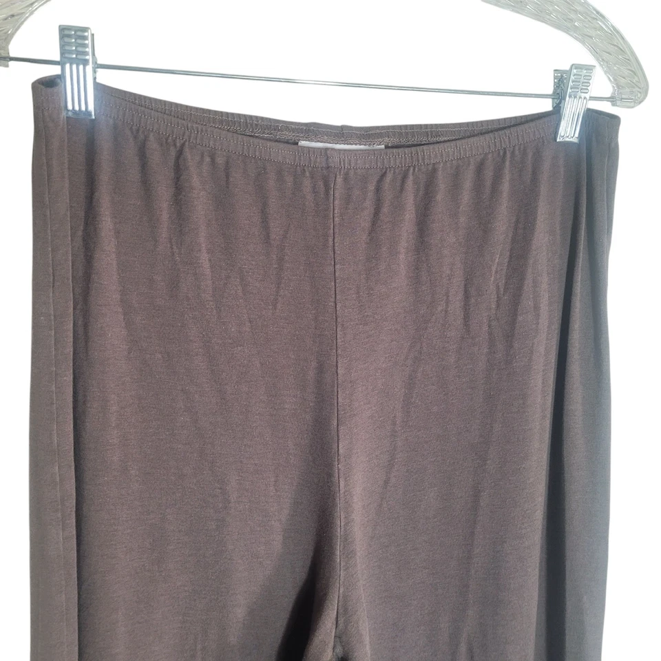 Pantalones Bryn Walker Bambú Pierna Ancha Pull On Para Mujer Medianos M Marrón Elastizados Básicos Foto 3 de 4