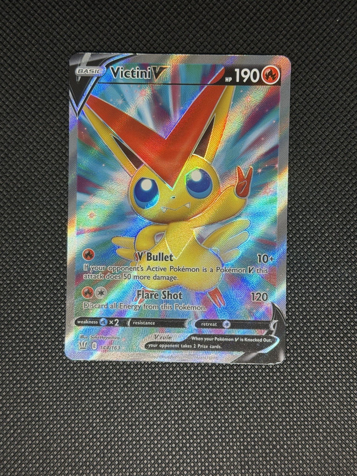 Pokémon TCG Victini V 144/163 Full Art SWSH Battle Styles NM