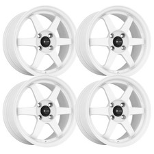 Set-4 Vors Lt37 15x7 4x98 White 40mm Wheels Rims 15 Inch