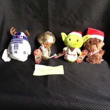 4 Hallmark STAR WARS Itty Bittys Christmas Yoda,R2-D2, C-3PO, Chewbacca 2015