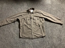 McAlister Brown Micro Fleece Lined Jac Shirt Jacket Mens XL Hunting Vented