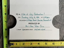 KISS PETER CRISS Party Invitation July 5 1980 Vintage Kiss Aucoin Memorabilia