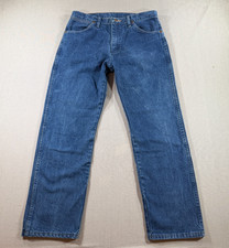 VTG Wrangler Cowboy Cut Jeans Mens 33x30 Blue Heavy Cotton Rodeo Western