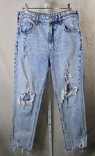Pilcro Anthropologie The Vintage Straight Distressed Jeans Women  s 30 Inseam 27