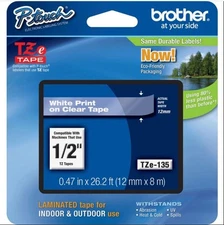 Brother International Label Tape 0.50" Width 1 Each TZE135