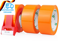 Bomei Pack 3 Rollen Orange Paketklebeband Klebeband Packband Verpackungsband Kar