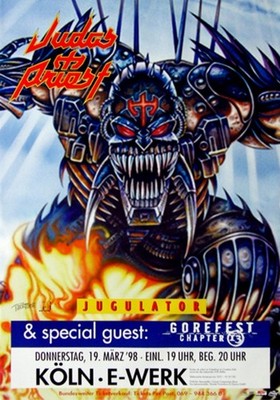 JUDAS PRIEST - 1998 - Live In Concert - Jugulator Tour - Poster - Köln