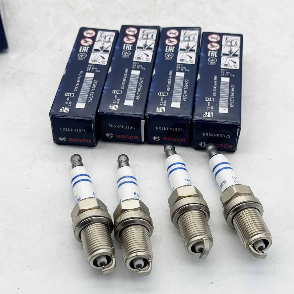 4 Bosch Double Platinum Spark Plugs 06H905601A Set FR5KPP332S for VW AUDI