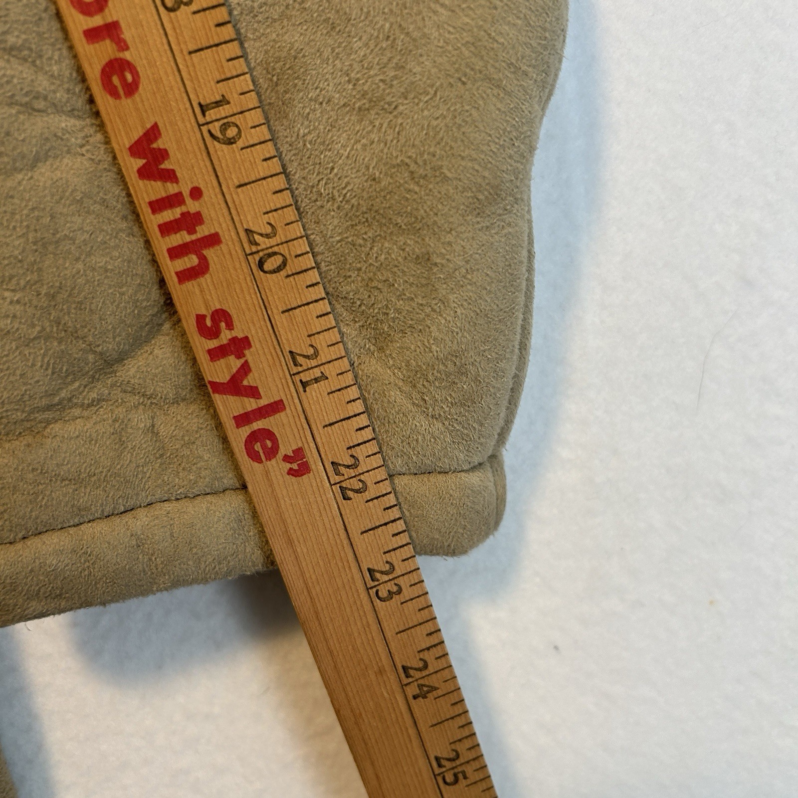 Vintage Suede Sherpa Lin D Jacket Coat Pockets Size S-M See Measurements image 7