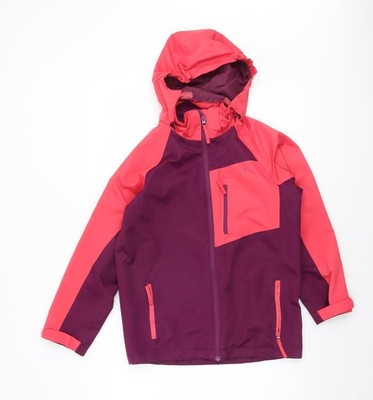 Hi Gear Mädchen rosa Colourblock wasserdichte Regenjacke mit Kapuze 9-10 Jahre