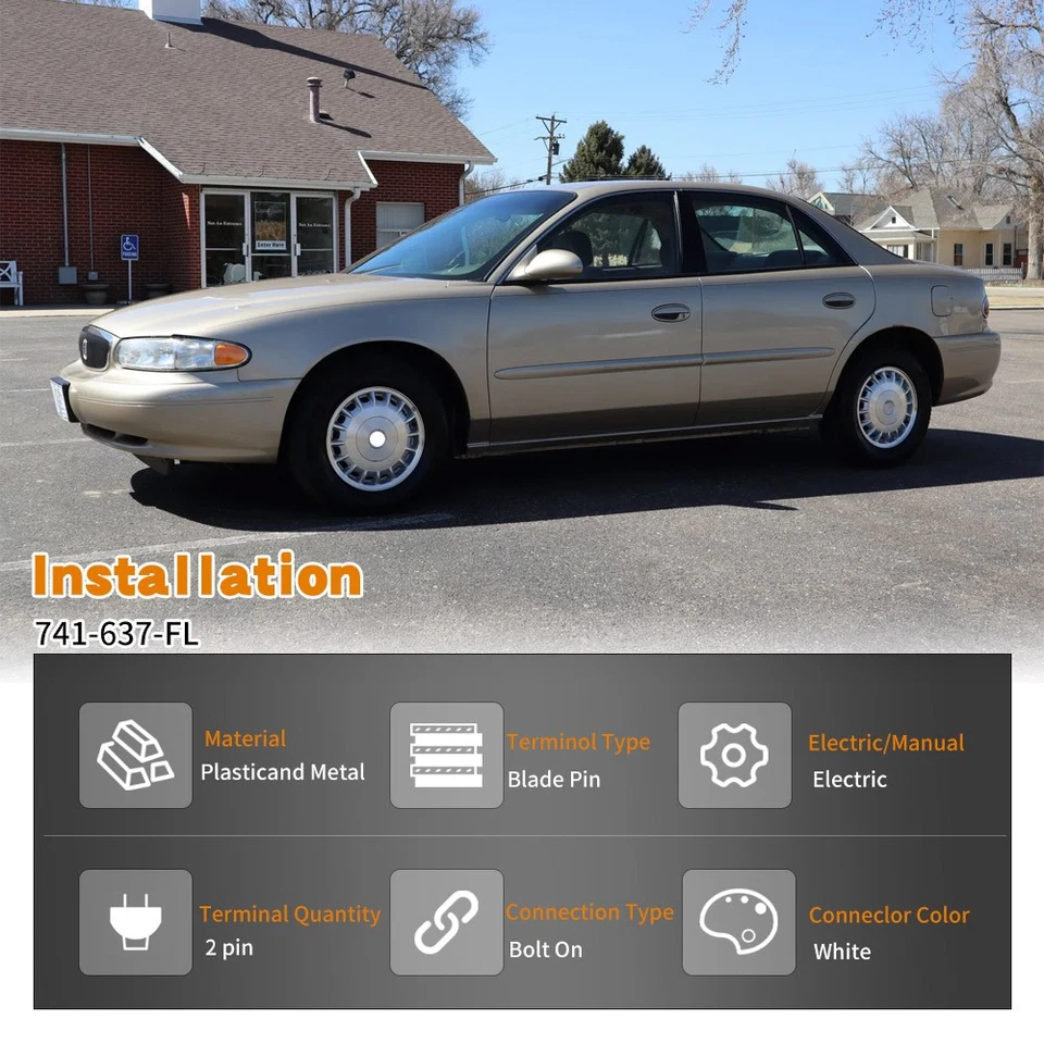 For 97-05 Buick Century Regal Front Driver Side Power Window Regulator W/ Motor - Image 4 of 4