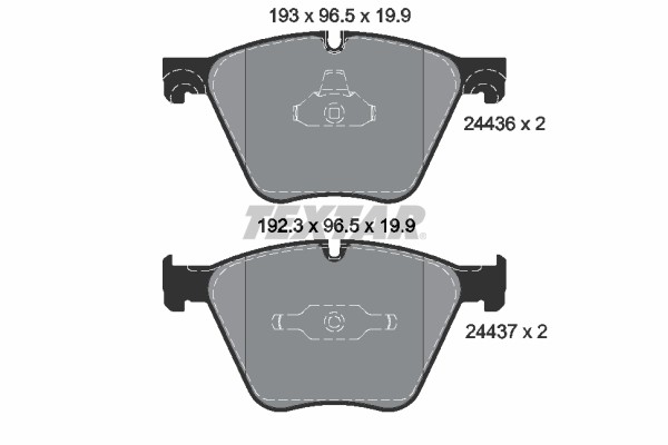 Bremsbelagsatz FÜR BMW 7 (F01, F02, F03, F04) - Textar 2443601-image