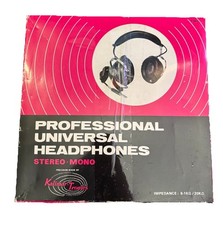 Vintage Professional Universal Headphones By Kalimar- Tronics Stereo - w/ box