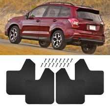 4x Wide Rally Mud Flaps Splash Guards Black Mudguards For Subaru Forester 14-18