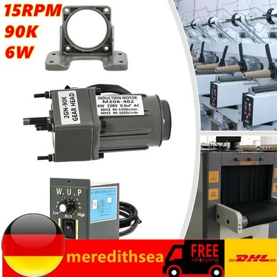 AC 220V Motor 50/60HZ Adjustable Variable Gear Reducer Motor 15RPM w/ Controller