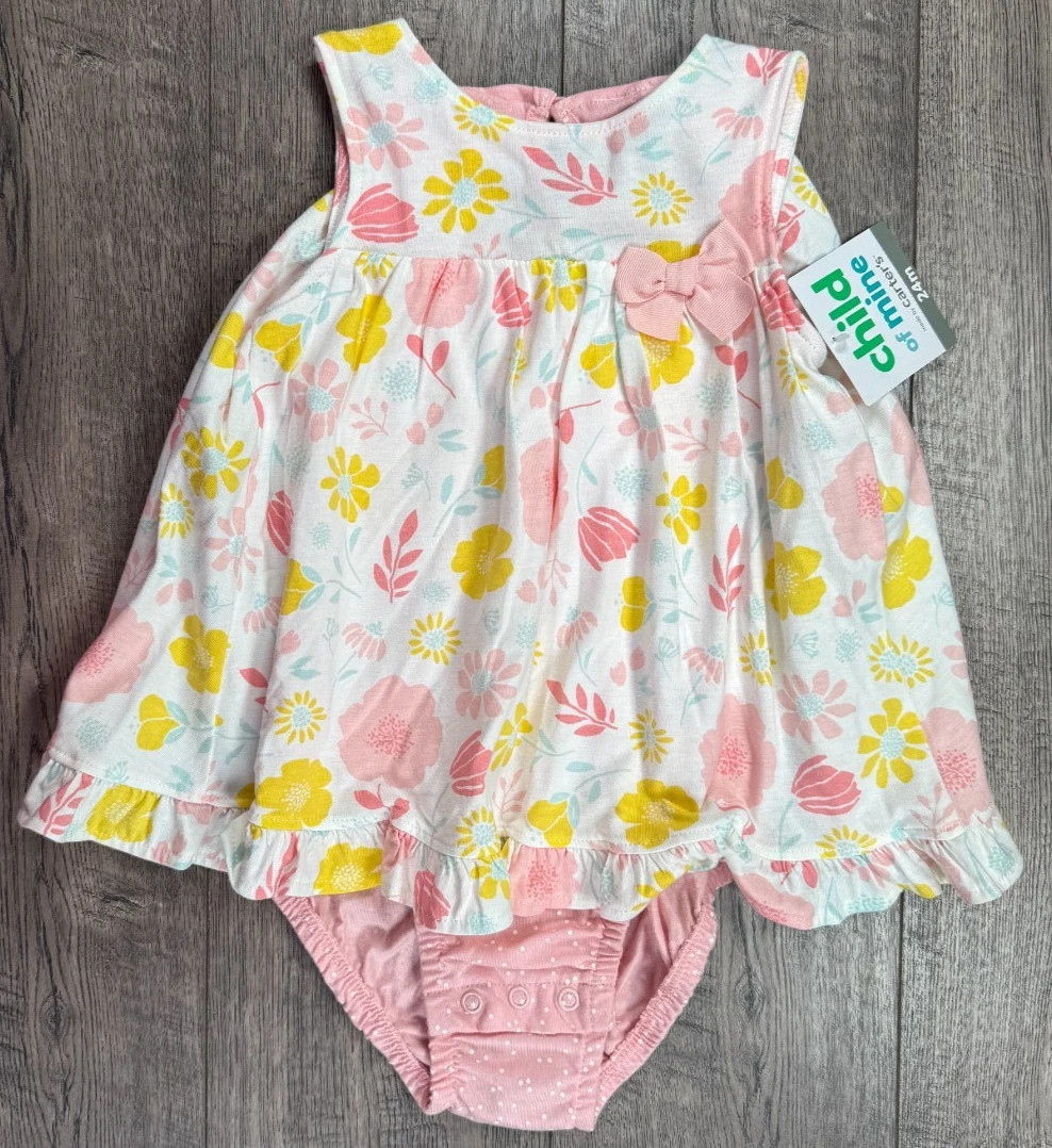 Baby Girl Clothes New Child Mine Carter's 24 Month Ruffle Floral Romper Dress