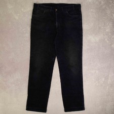 Vintage Jumbo Cord Trousers W36 L30 Men's Navy Blue Corduroy