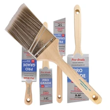 Pro Grade - Paint Brushes - 5 Pack Variety Angle Paint Brushes