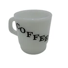 Vintage Anchor Hocking Coffee Mug Cup "COFFEE" Mid Century