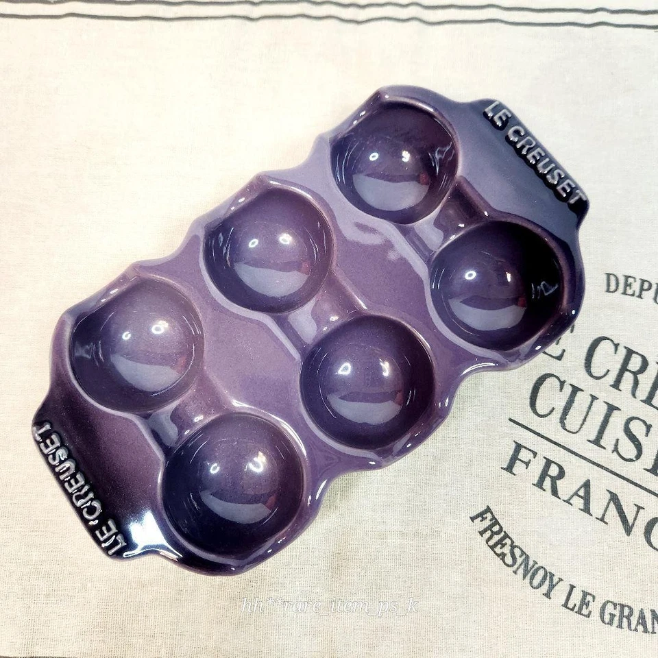 Le Creuset Bandeja de Huevos Plato de Huevos para 6 Huevos 11cmx20cmx4cm Cassis Raro Nuevo De Japón Foto 2 de 4