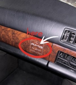 AMG Wood HWA Sticker Decal W126 W124 W201 Hammer Widebody