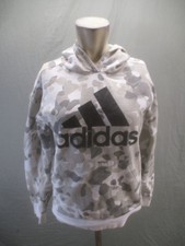 Adidas Size L Kids Multicolor Camo Cotton Blend Pocket Activewear Hoodie 240