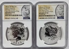 2023 S Morgan-Peace Dollar two coin Set Reverse  PF 70 First Day of Issue NGC