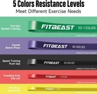 FitBeast Pull Up Resistance Bands Different Levels Calisthenics Toning Exercises