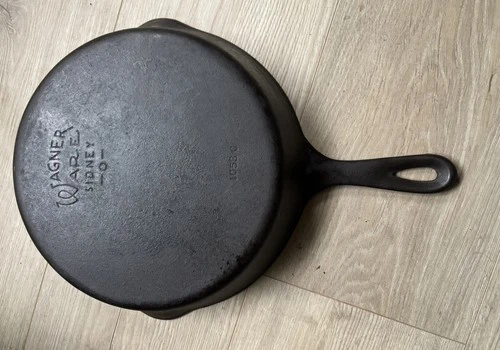 Vintage Wagner Ware Sidney O Cast Iron Skillet 1058-C 10" Frying Pan Cookware #8