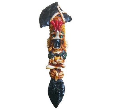 Aztec Mayan Collectible Onyx Obsidian Stones Axe Handmade Folk Art Accent Decor